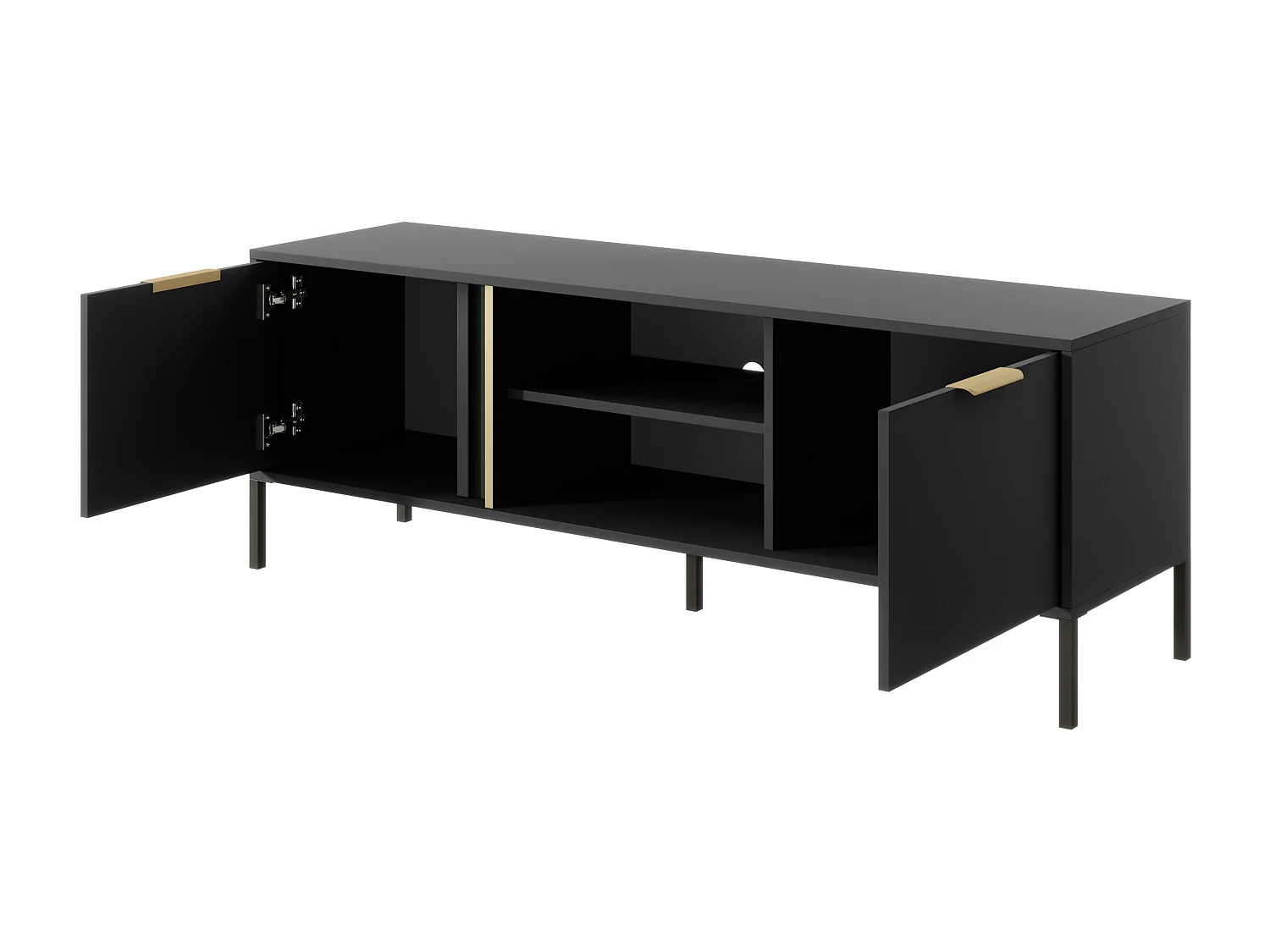 Tv Meubel LARS RTV154 2D 154x40x54 Zwart