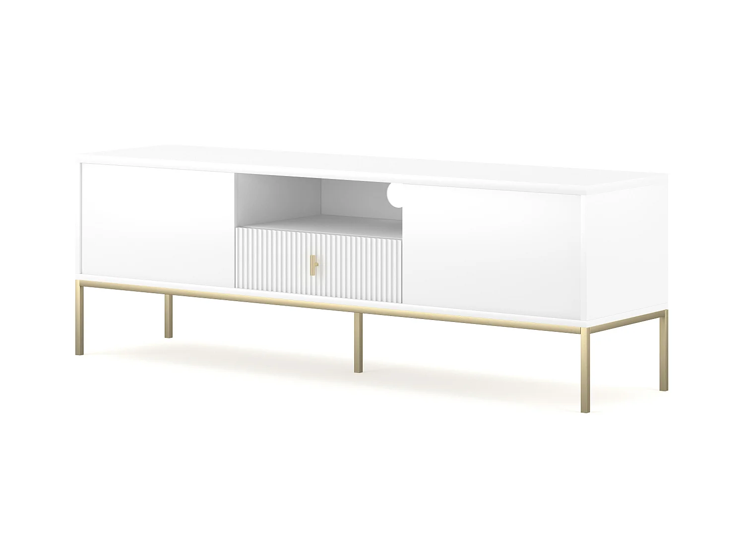 Meuble Tv MAGGIORE RTV154 2D1D 154x39x53 Blanc