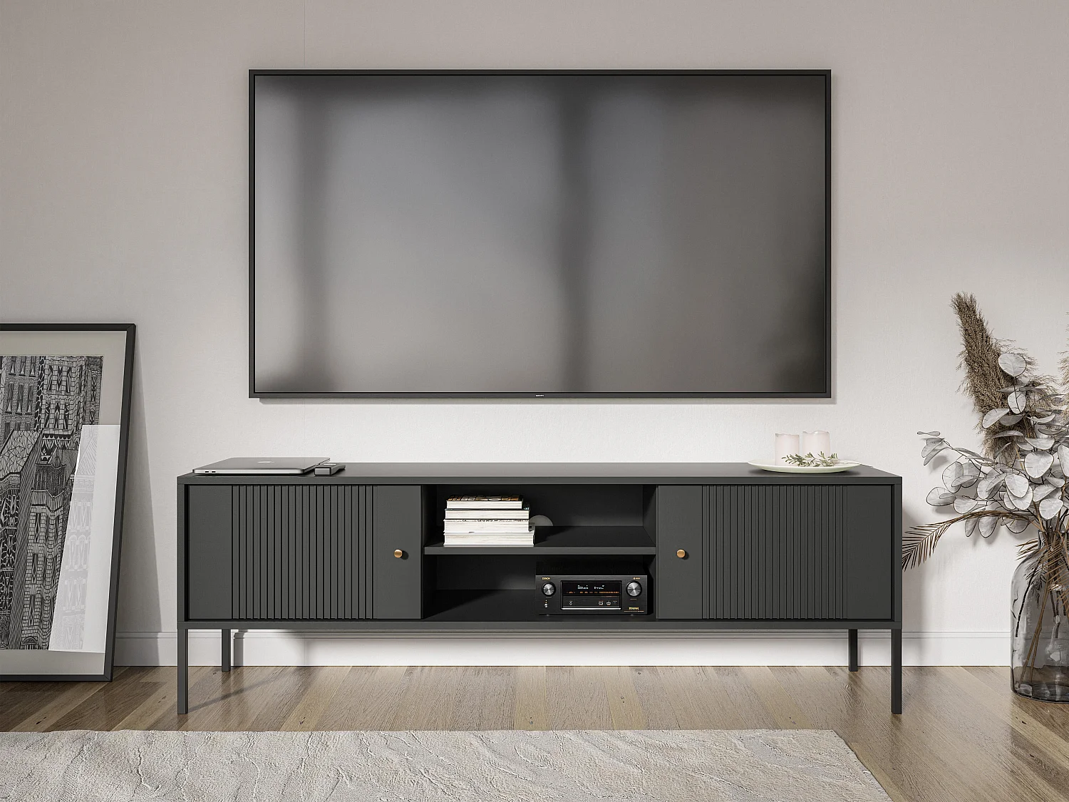 Movel Tv ISEO RTV154 2D 154x50x50 Preto