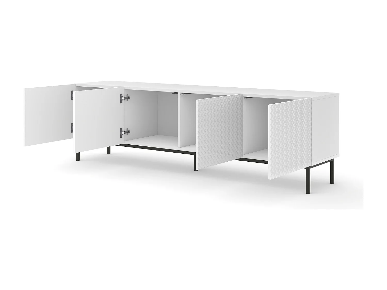 Meuble Tv RAVENNA C RTV200 4D 200x42x58 Blanc