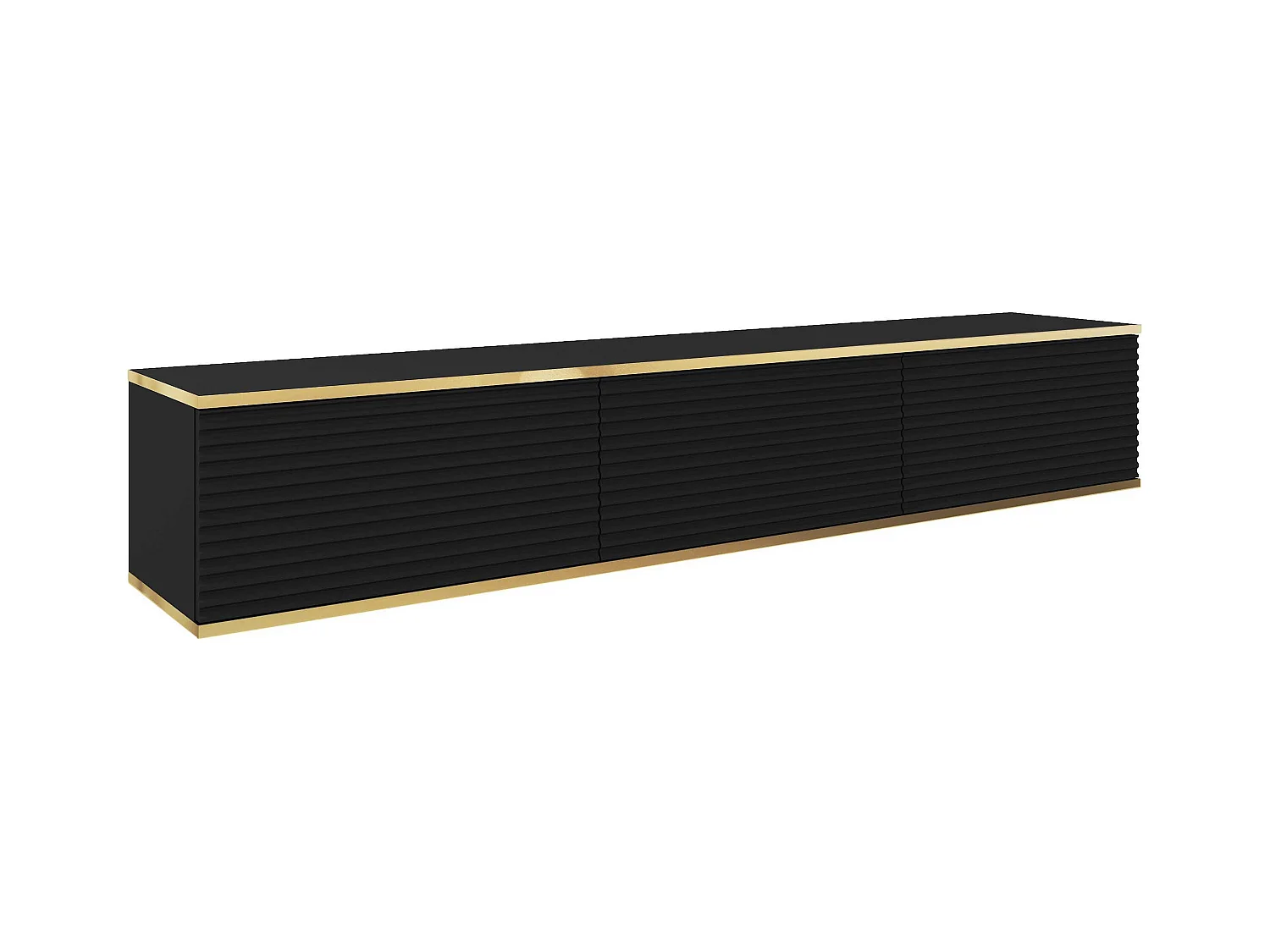 Meuble Tv ORO MDF RTV175 3D 175x32x30 Noir