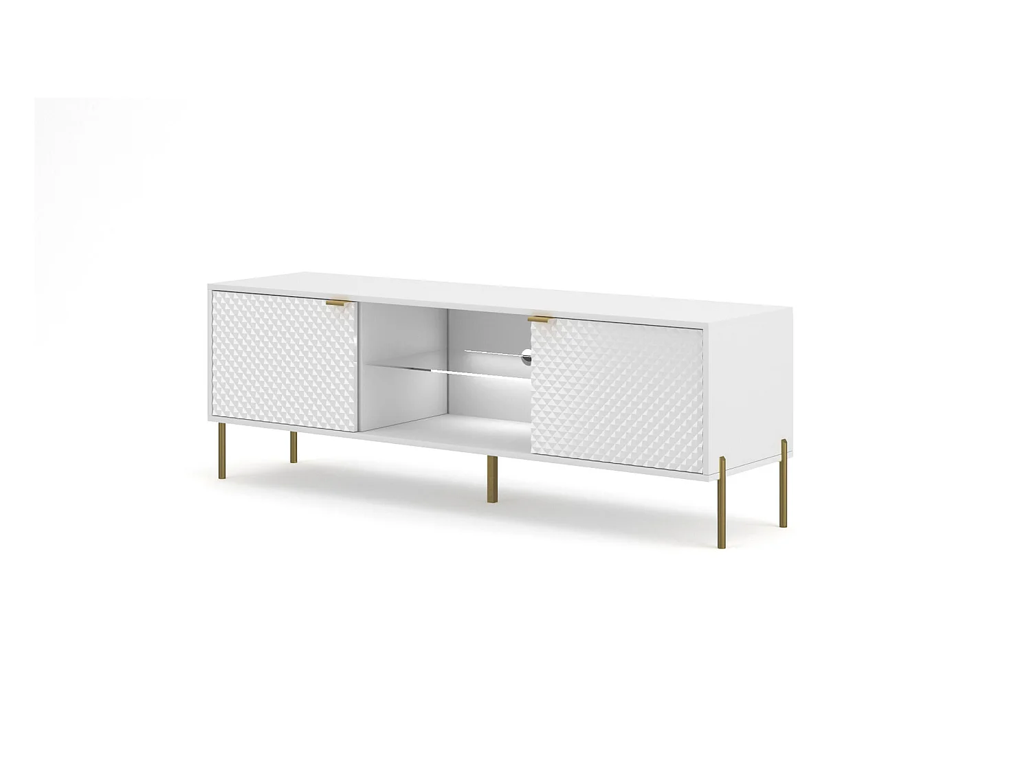 Meuble Tv DIAMO RTV162 2D 162x42x54 Blanc