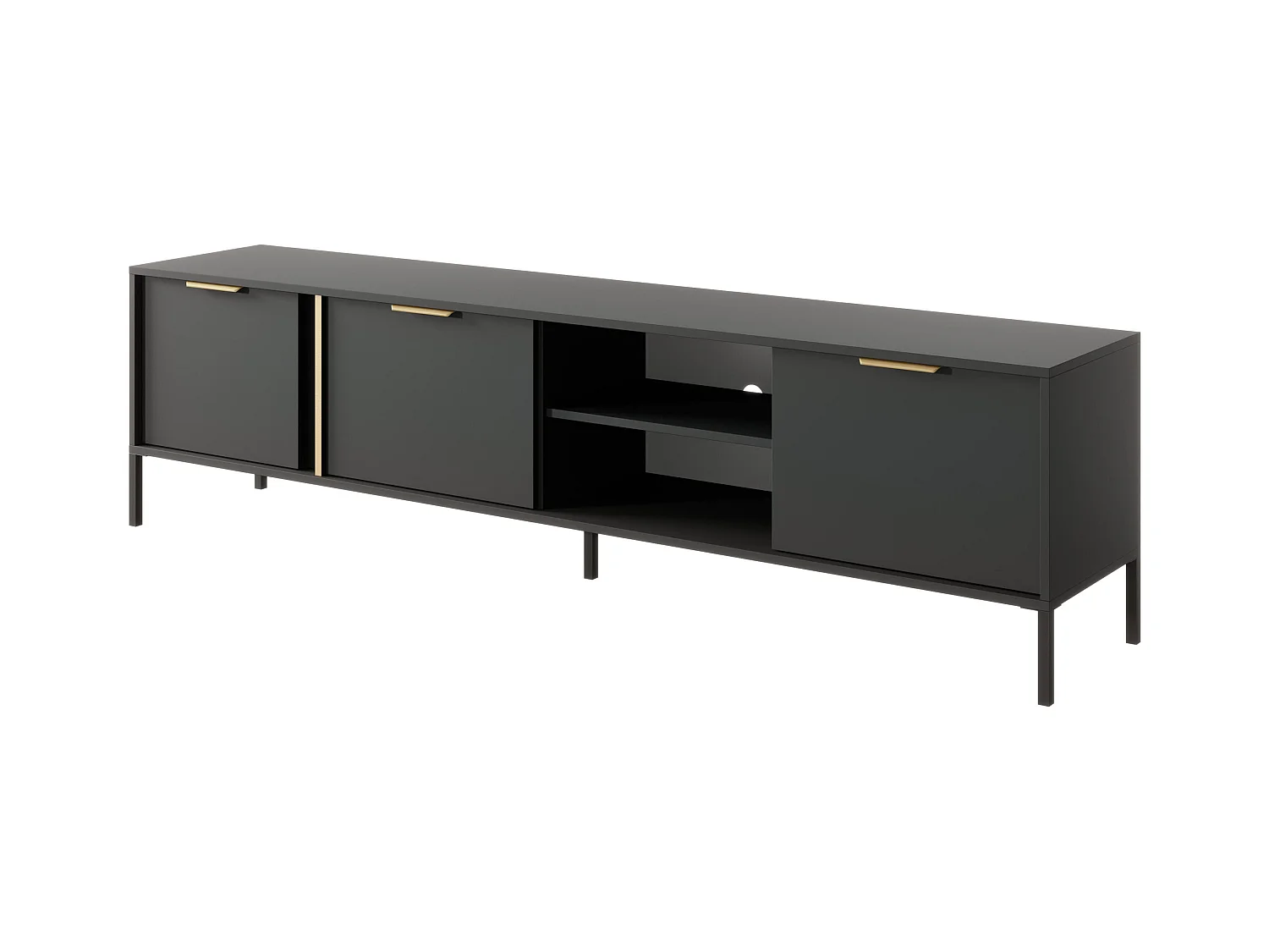 Meuble Tv LARS RTV203 3D 203x40x54 Noir
