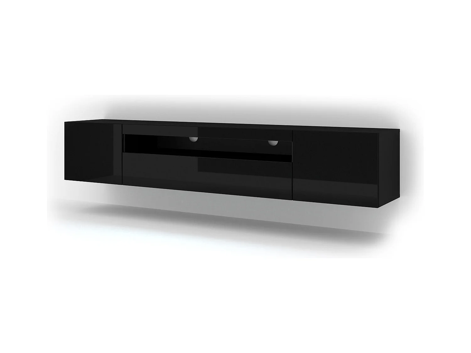 Meuble Tv AURA RTV200 3D 200x37x42 Noir