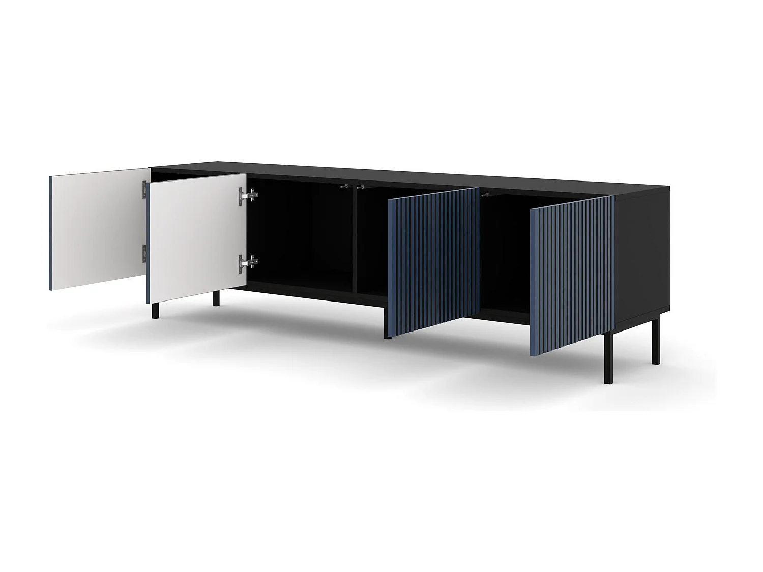 Meuble Tv RAVENNA F RTV200 4D 200x42x58 Noir