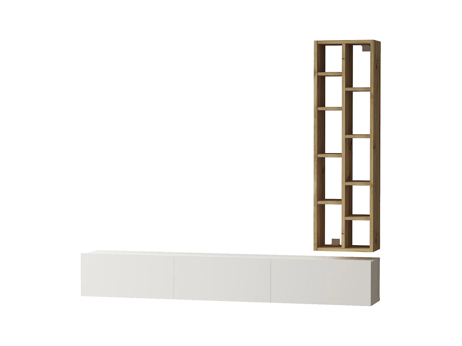 Meuble Tv LUVIO RTV175 3D 175x27x145 Blanc