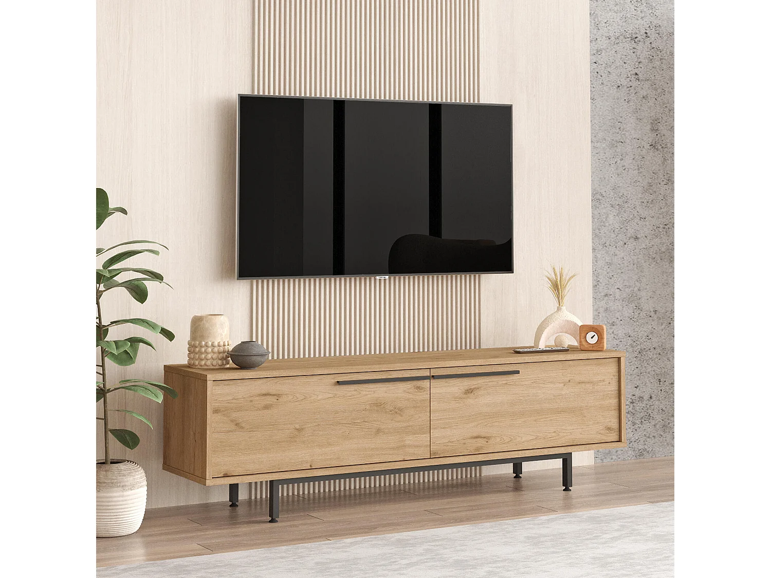 Meuble Tv OCEAN RTV160 2D 160x36x45 Naturel