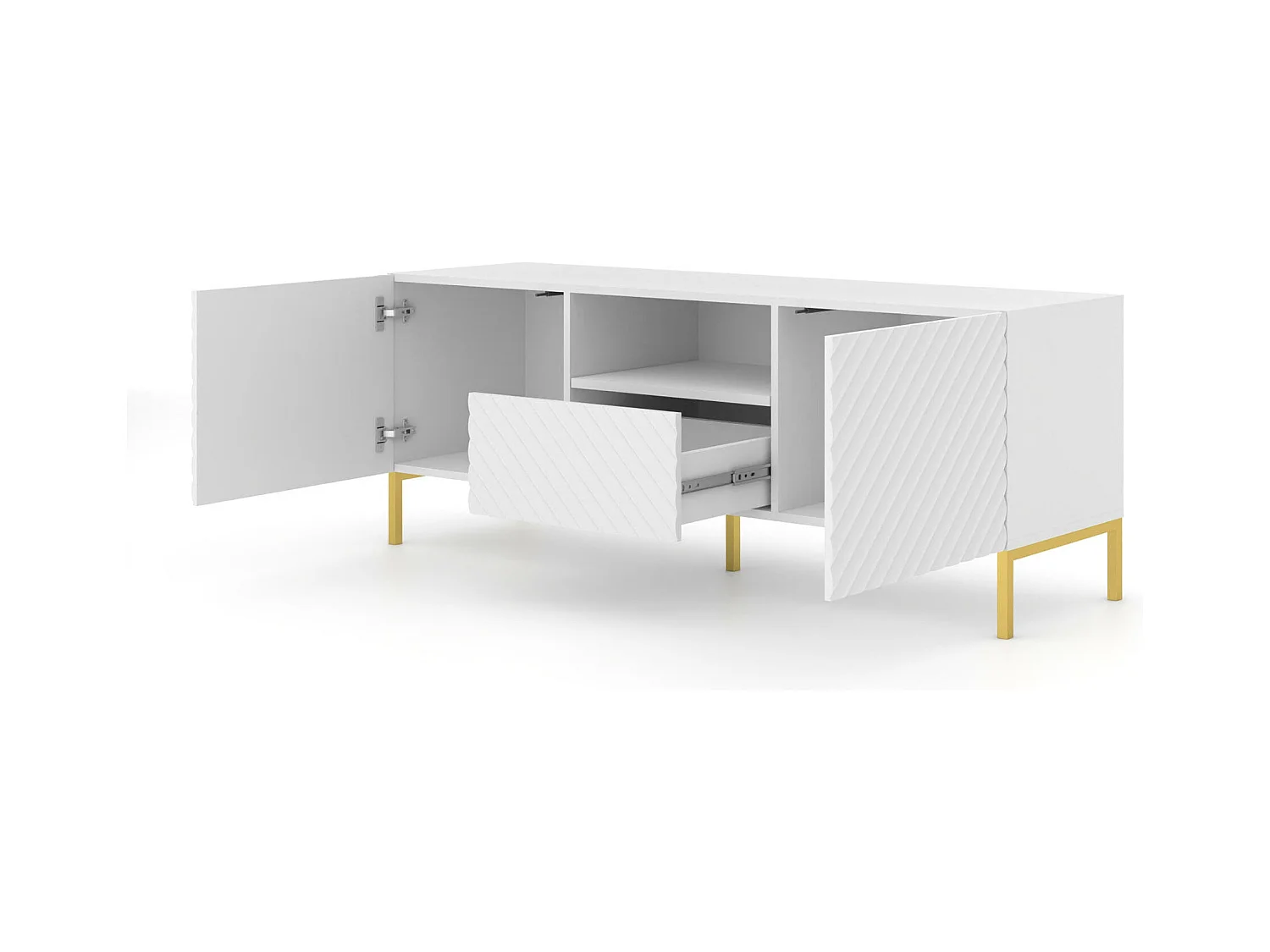 Meuble Tv SURF RTV150 2D1D 150x42x56 Blanc