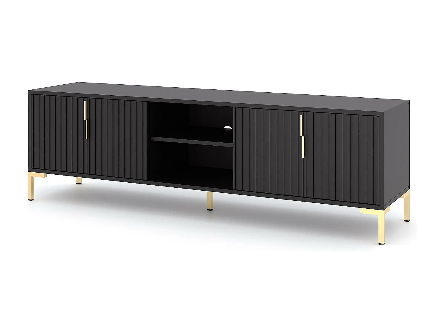 Muebles Tv FLINN RTV165 4D 165x40x50 Negro