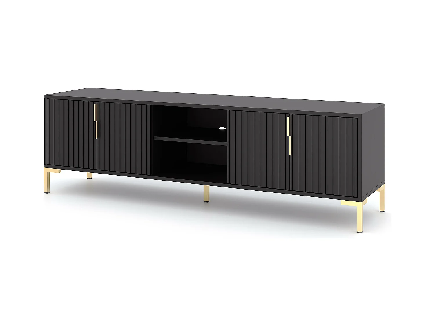 Meuble Tv FLINN RTV165 4D 165x40x50 Noir