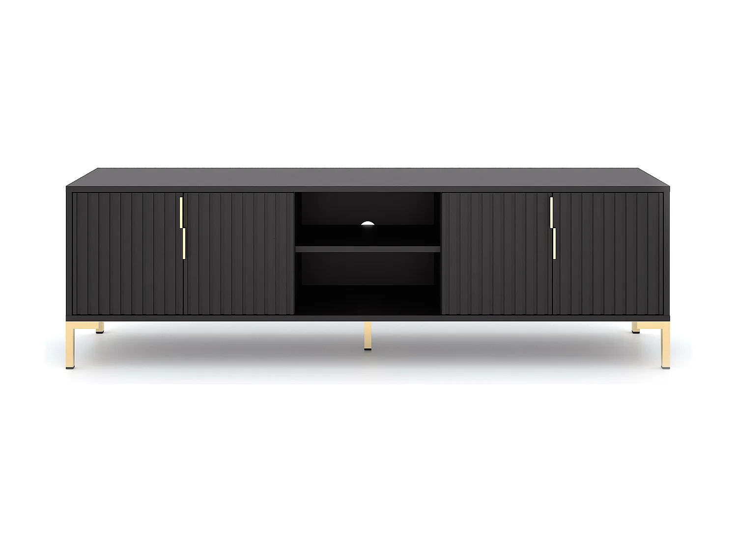 Meuble Tv FLINN RTV165 4D 165x40x50 Noir