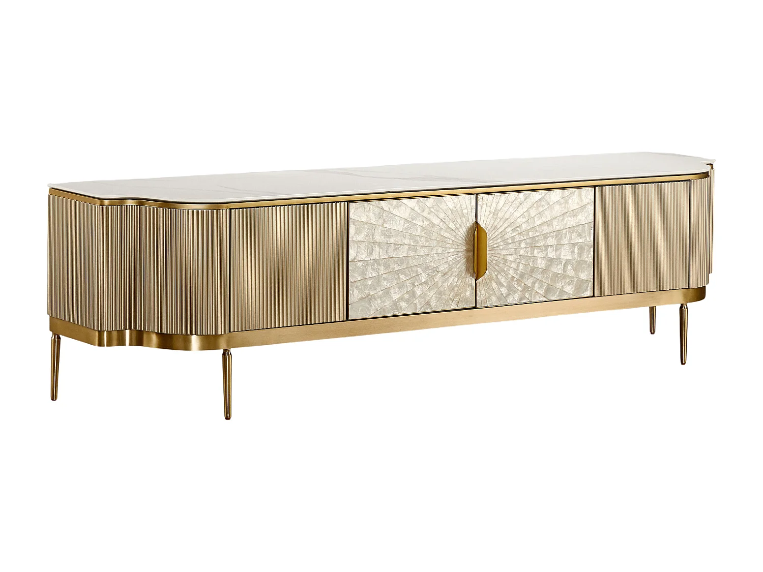 Movel Tv STILIG RTV200 4D 200x40x52 Dourado