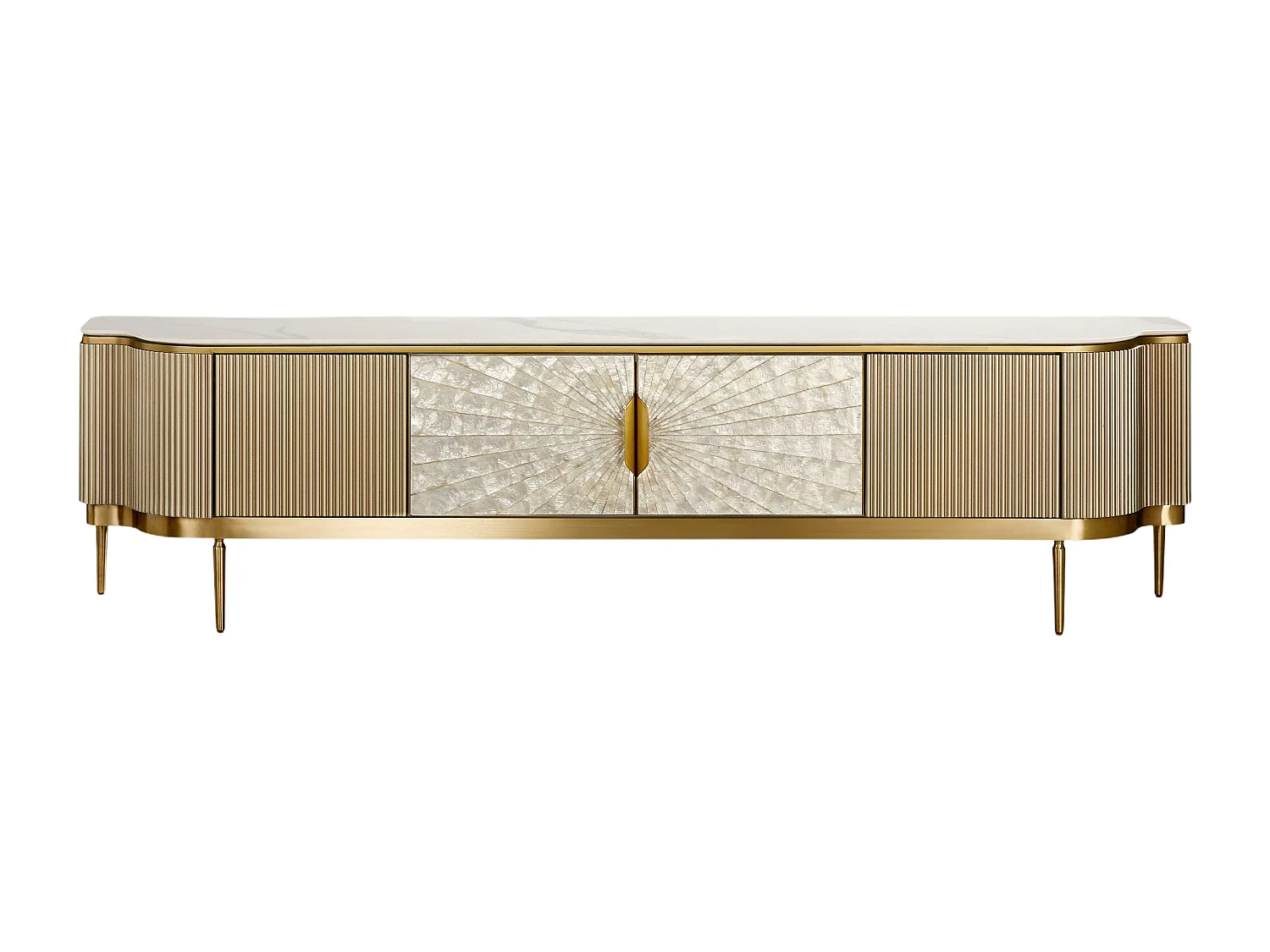 Movel Tv STILIG RTV200 4D 200x40x52 Dourado