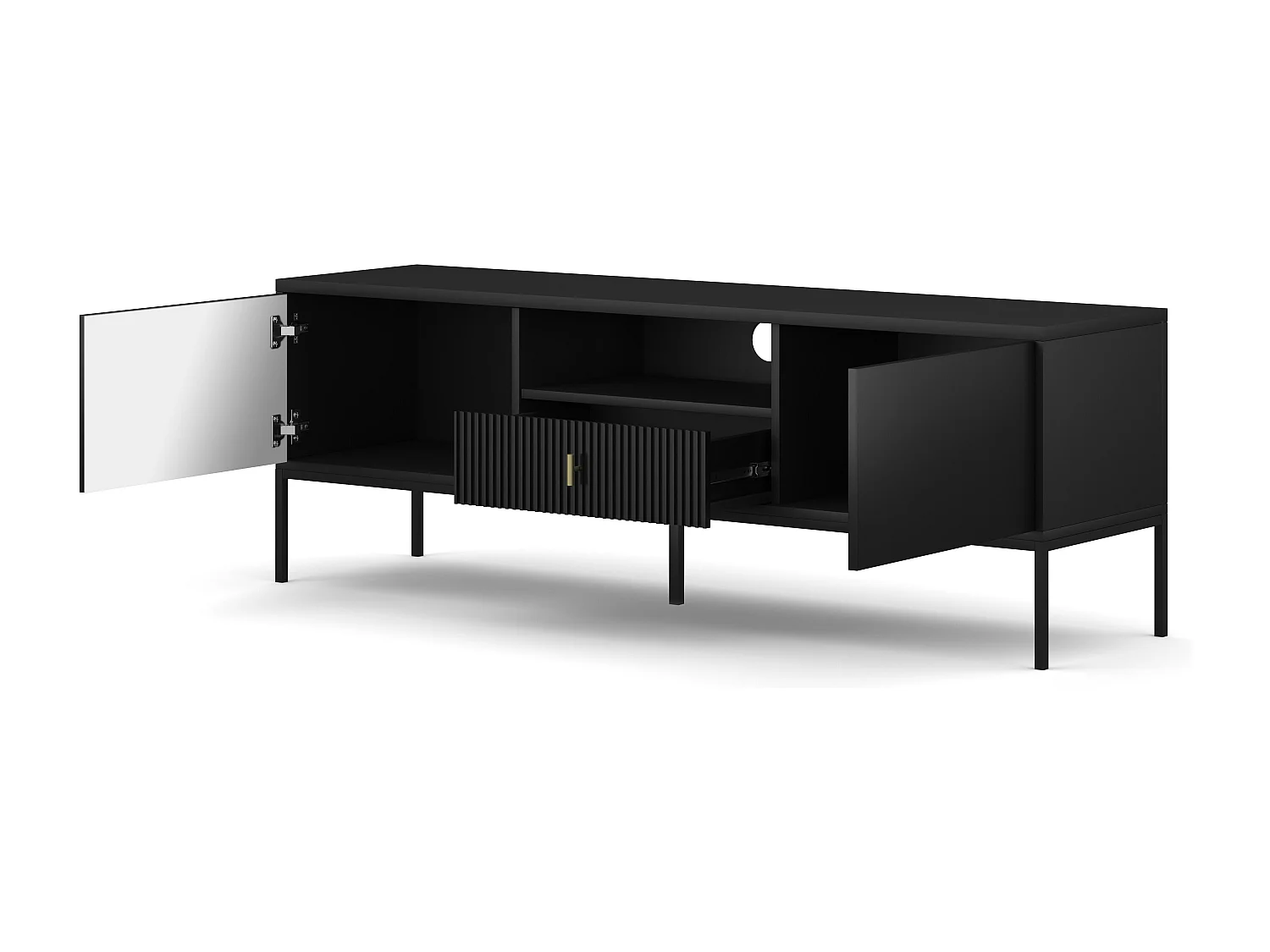 Movel Tv MAGGIORE RTV154 2D1D 154x39x53 Preto