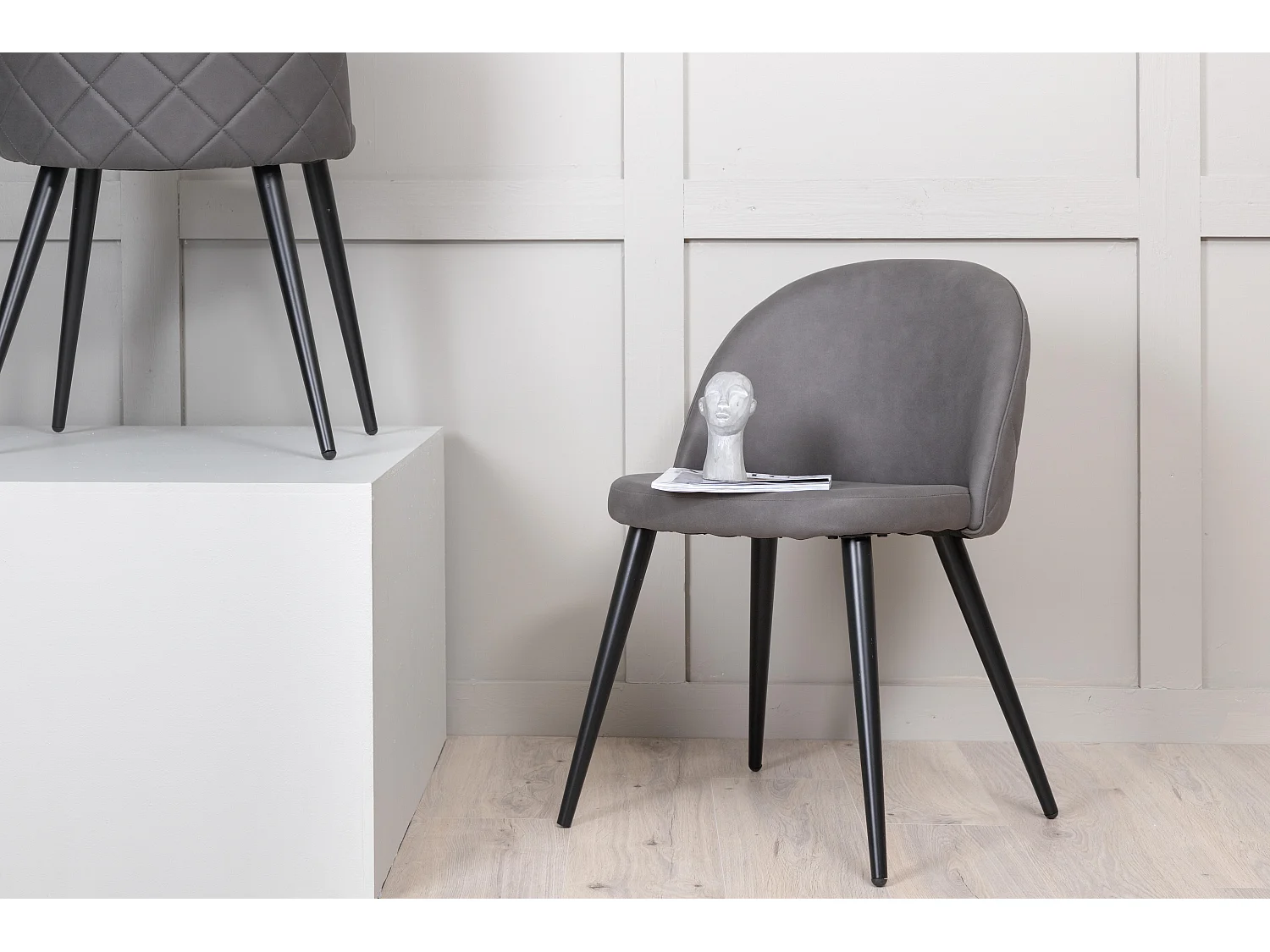 Chaise VELVET DRC 1NOS 50x57x77 Gris