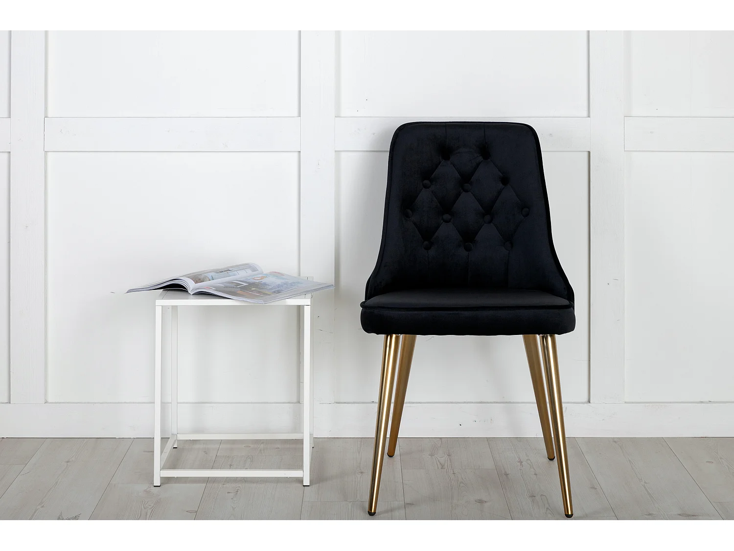 Eetkamerstoel VELVET DELUXE DRC 1NOS 50x66x89 Zwart