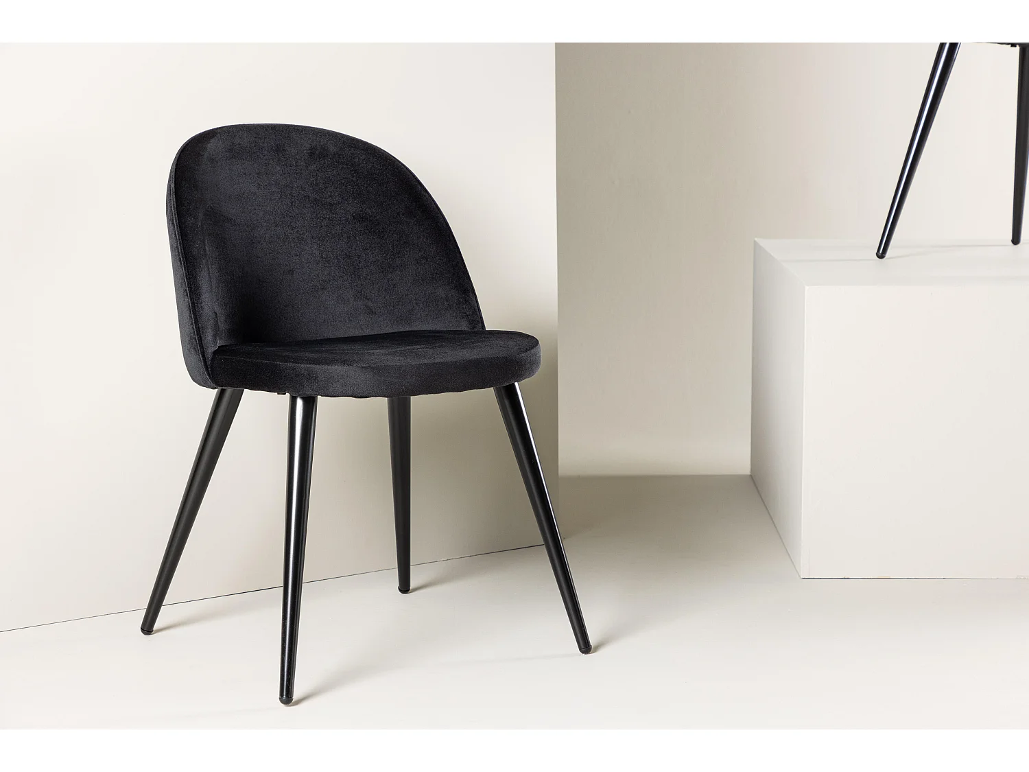 Chaise VELVET DRC 1NOS 50x57x77 Noir