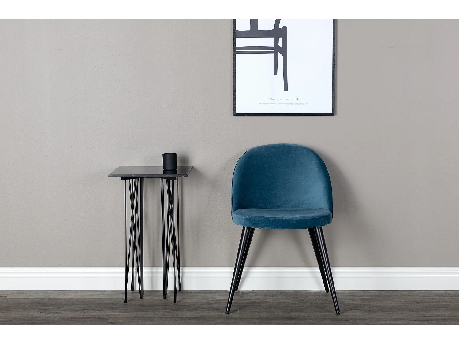 Eetkamerstoel VELVET DRC 1NOS 50x57x77 Blauw