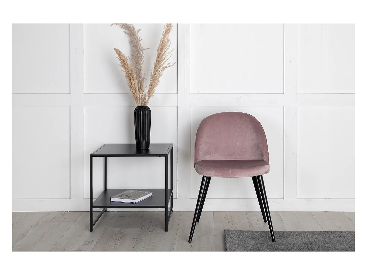 Chaise VELVET DRC 1NOS 50x57x77 Rose