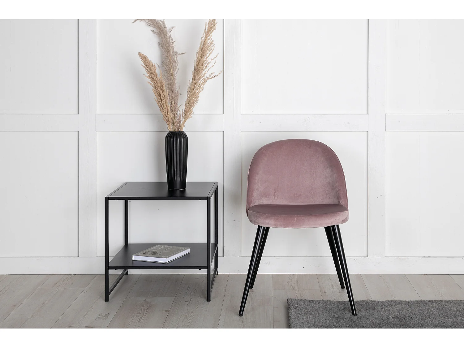 Chaise VELVET DRC 1NOS 50x57x77 Rose