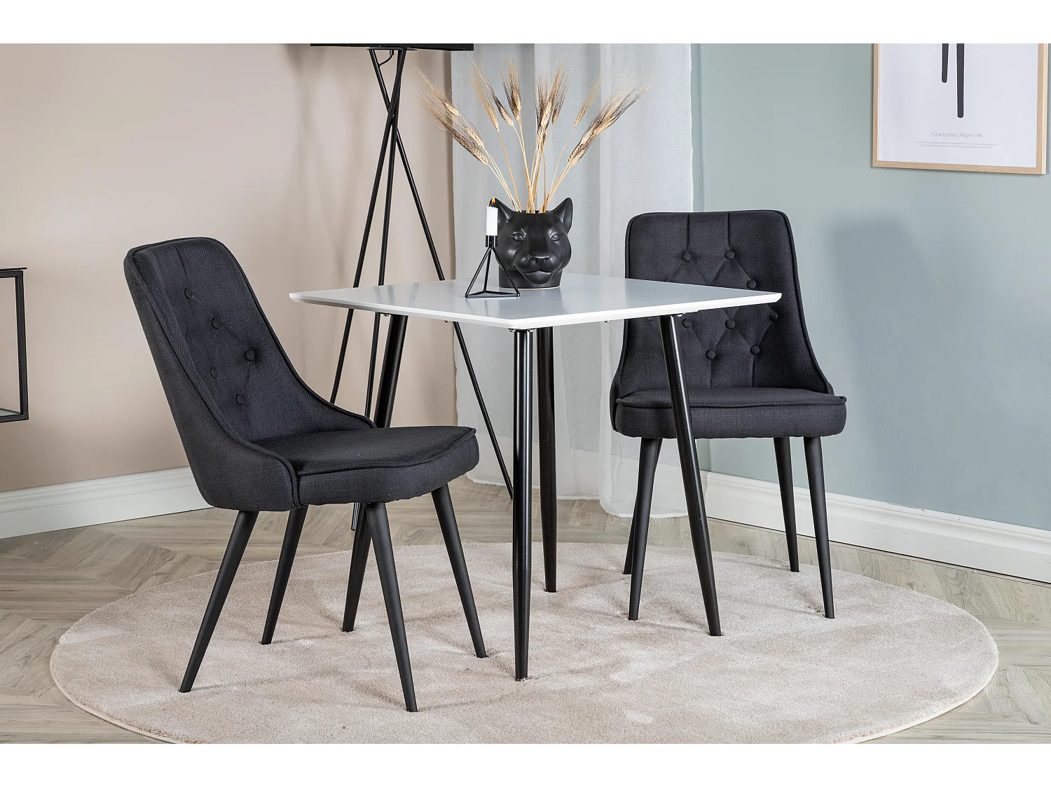 Chaise VELVET DELUXE DRC 1NOS 50x66x89 Noir