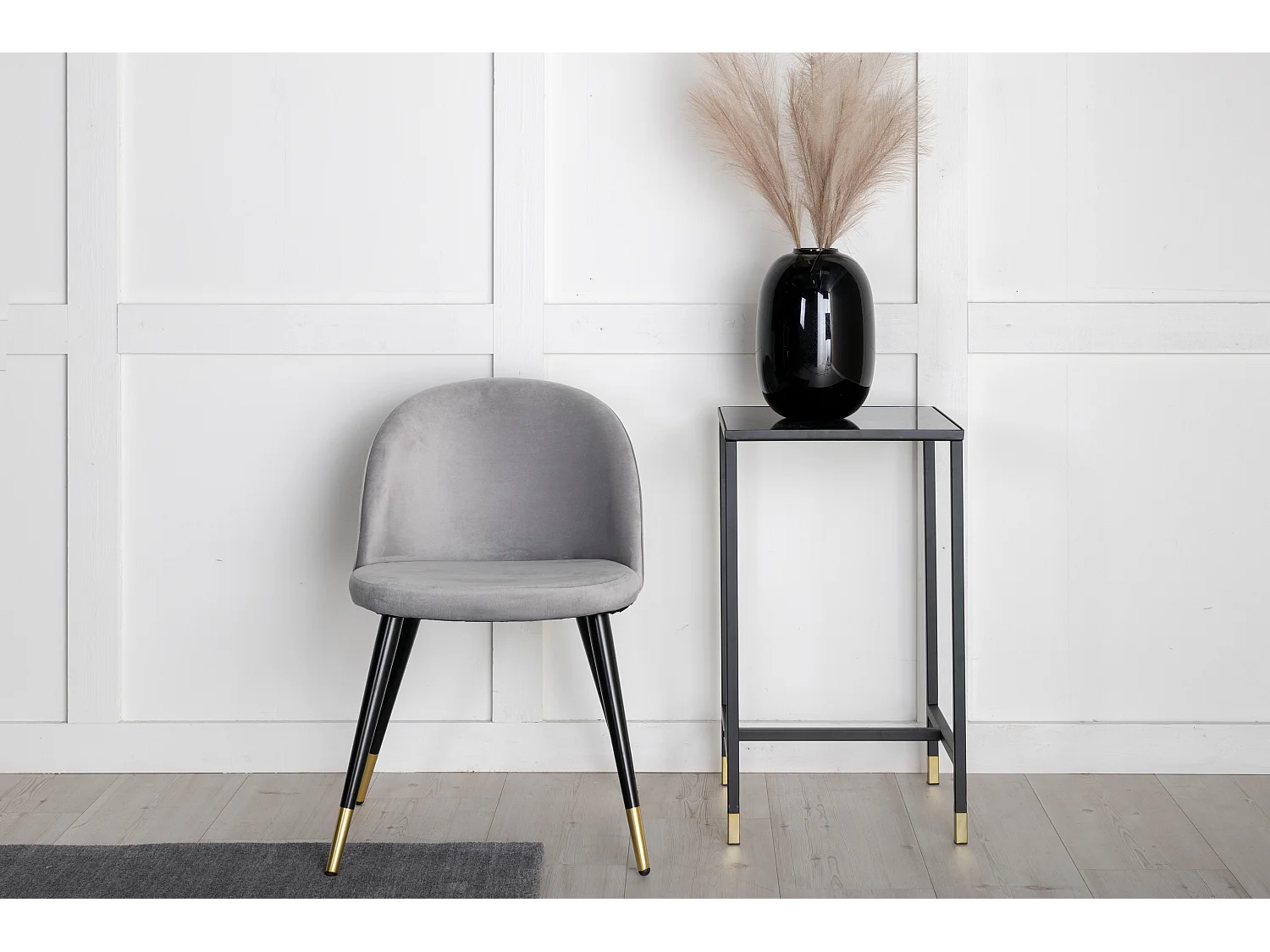 Chaise VELVET DRC 1NOS 50x57x77 Gris