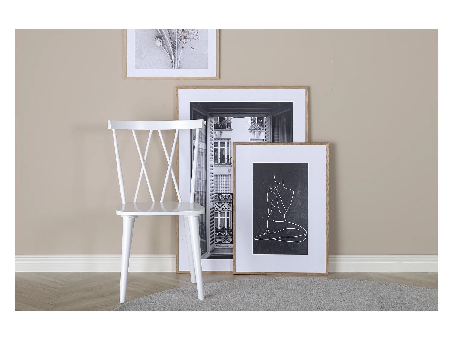 Chaise MARIETTE DRC 1NOS 54x50x86 Blanc