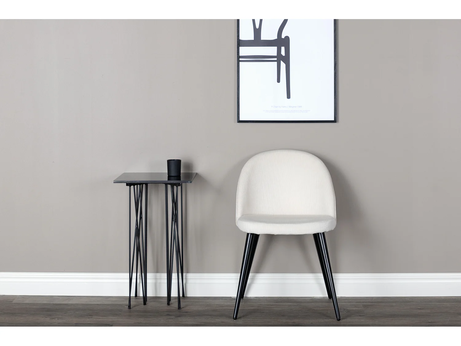 Chaise VELVET DRC 1NOS 50x48x77 Blanc