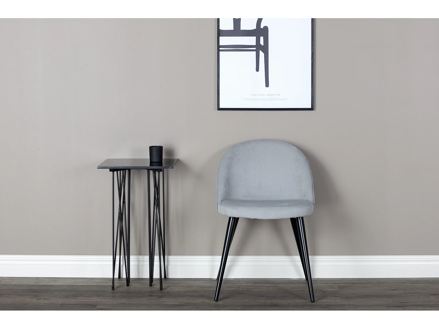 Silla VELVET DRC 1NOS 50x57x77 Gris