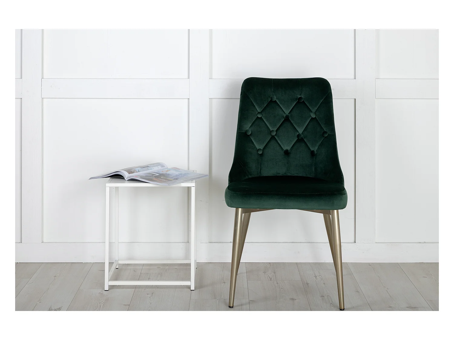 Eetkamerstoel VELVET DELUXE DRC 1NOS 50x66x89 Groen