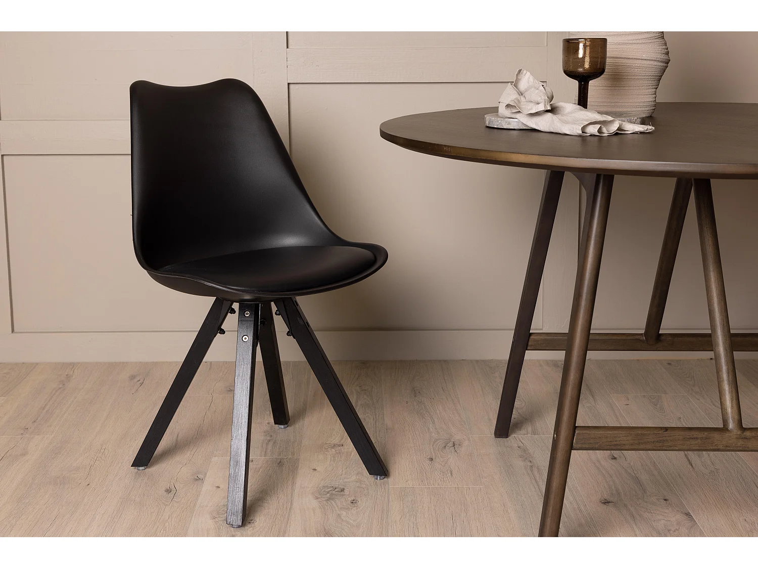 Chaise ZENO DRC 48x56x84 Noir