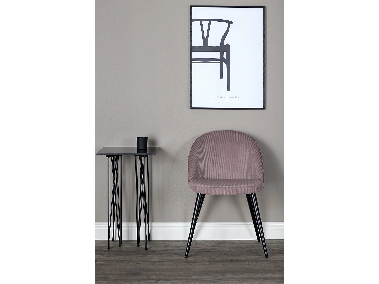 Chaise VELVET DRC 1NOS 50x57x77 Rose