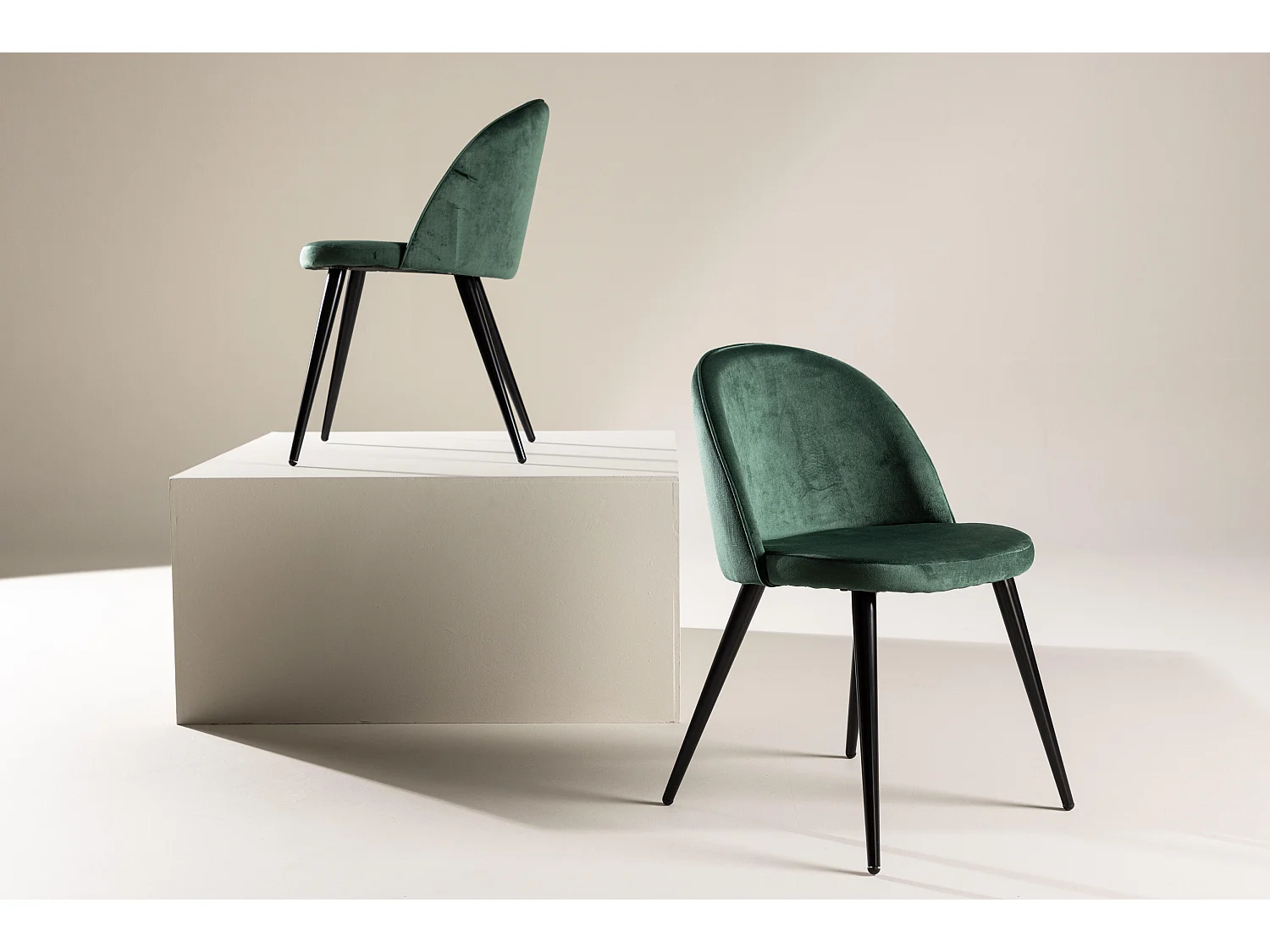 Chaise VELVET DRC 1NOS 50x57x77 Vert