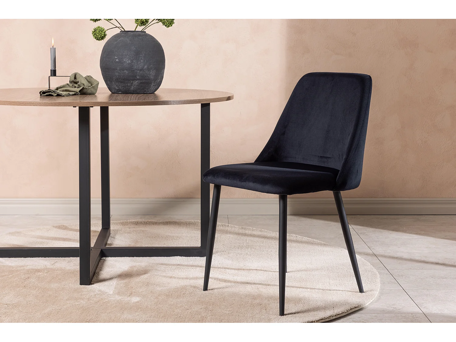 Sedia NIGHT DRC 1NOS 49x56x87 Nero