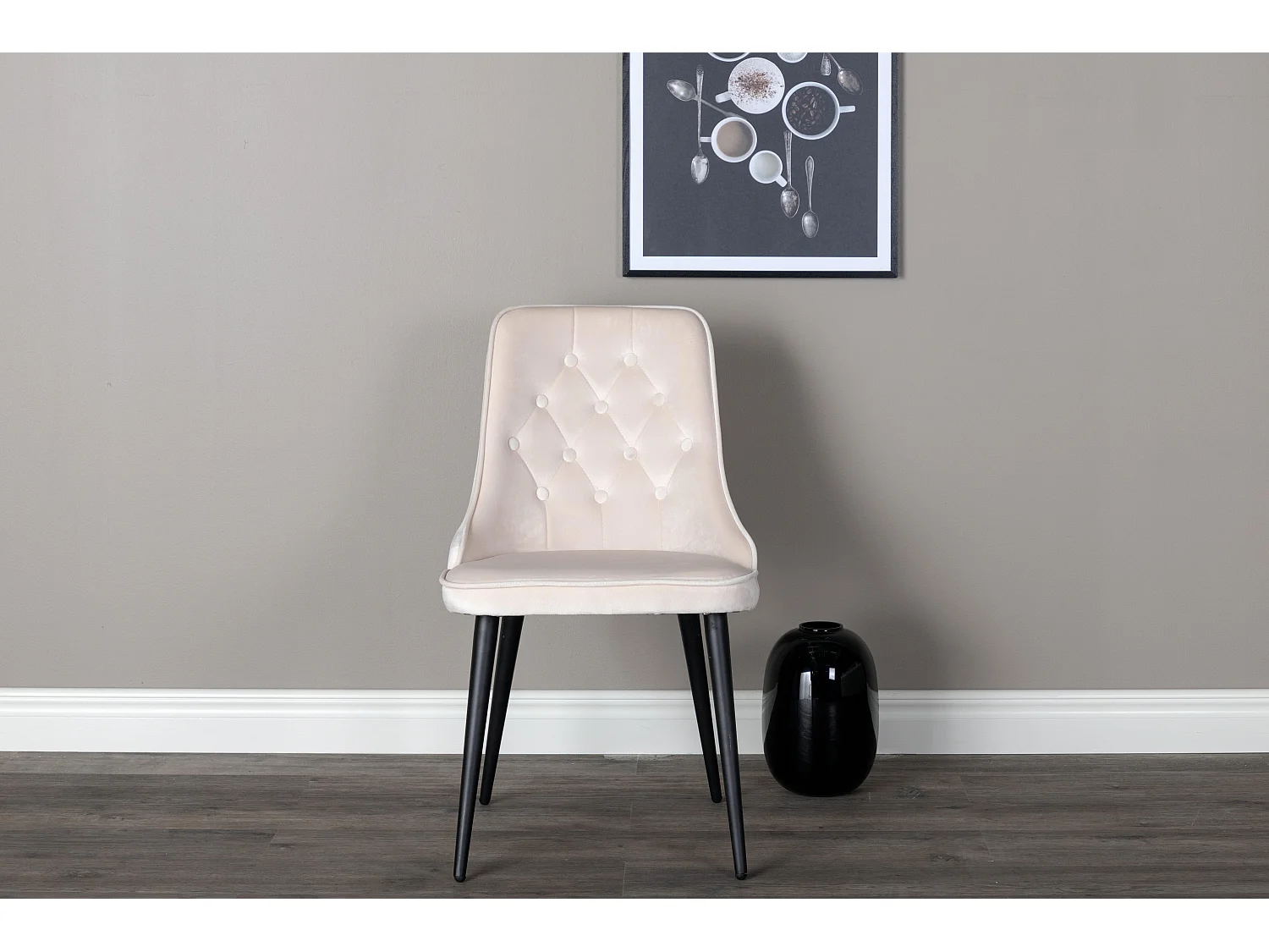 Chaise VELVET DELUXE DRC 1NOS 50x66x89 Beige