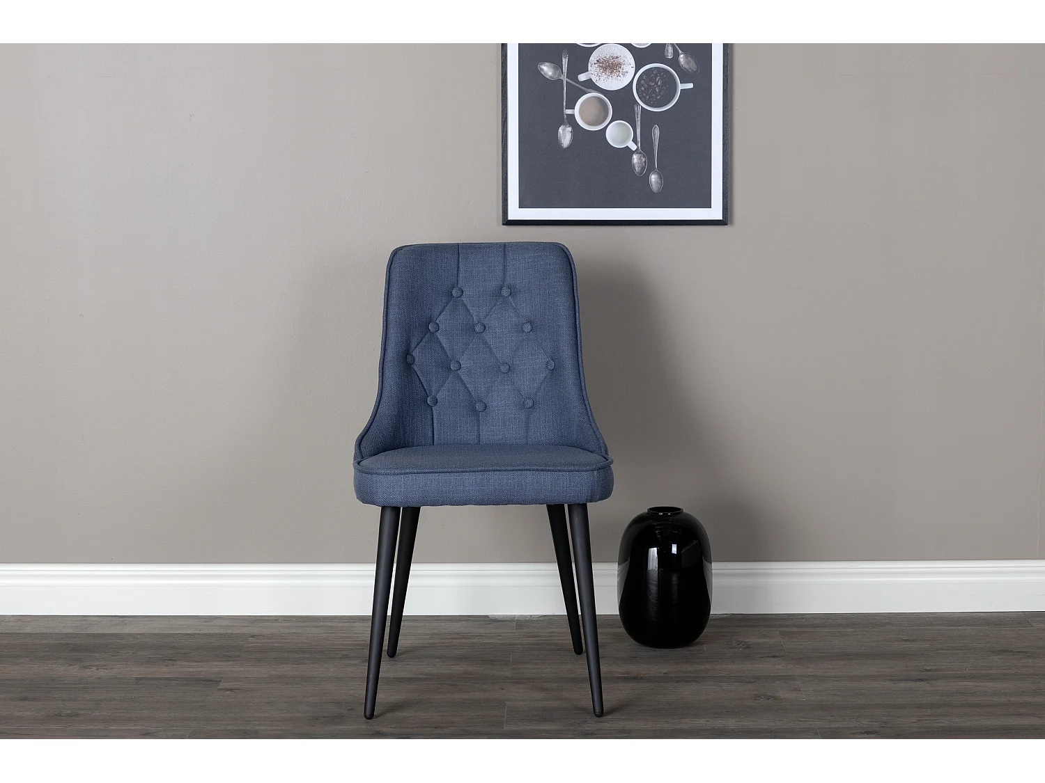 Eetkamerstoel VELVET DELUXE DRC 1NOS 50x66x89 Zwart