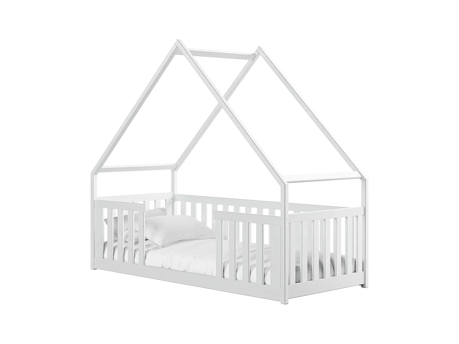 Lit cabane BEE HB003 80x200 cm Blanc