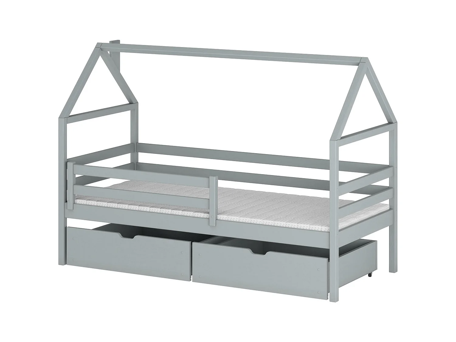 Lit cabane ARON HB004 90x190 cm Gris
