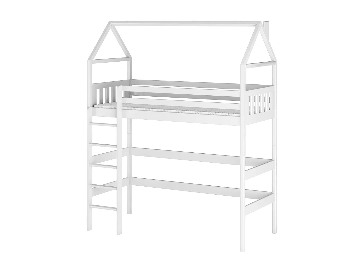 Lit cabane GLORIA HB004 90x190 cm Blanc