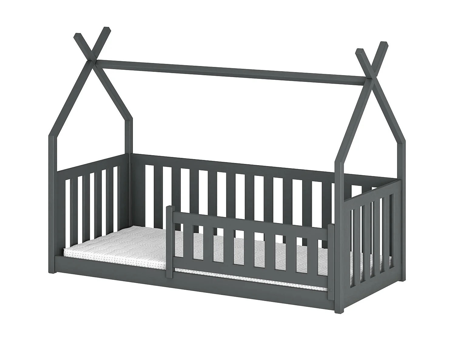 Lit cabane BODZIO HB012 90x180 cm Graphite