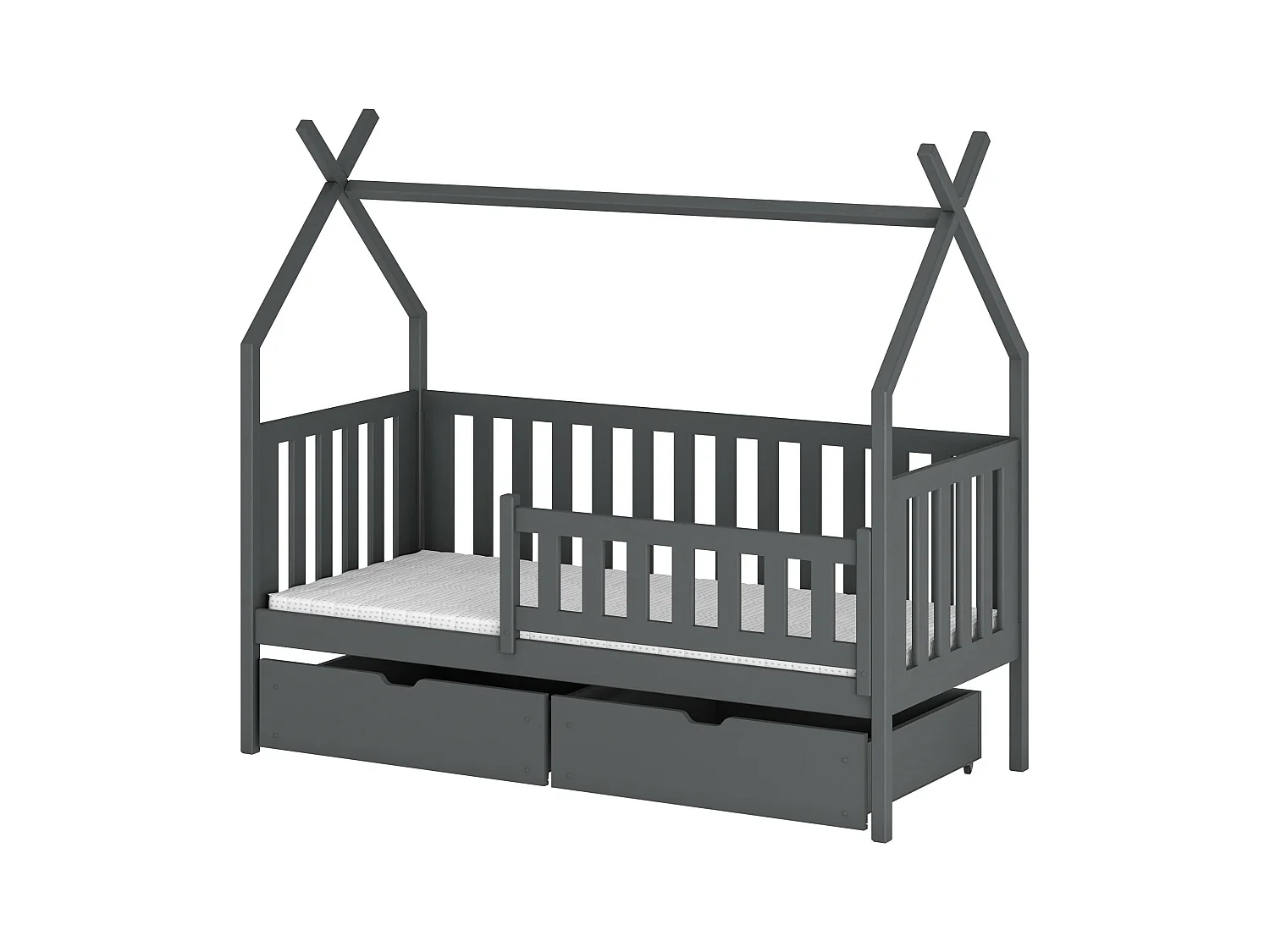 Cama infantil SIMBA HB005 90x200 cm Grafito