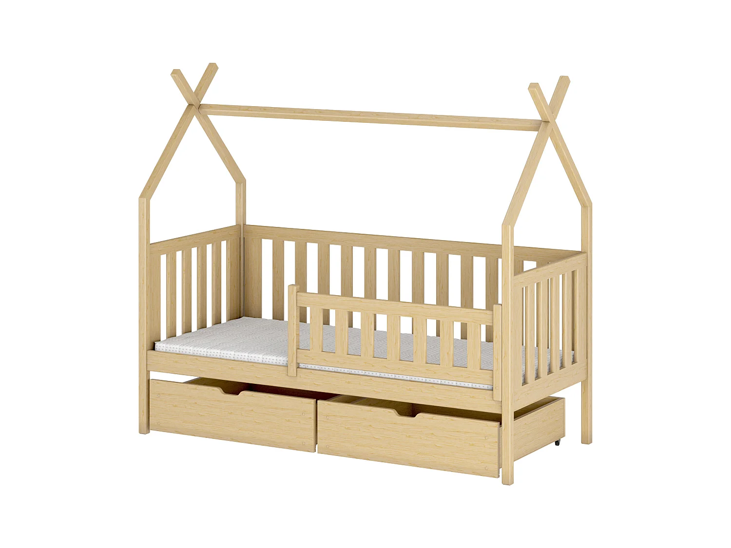 Lit cabane SIMBA HB005 90x200 cm Beige