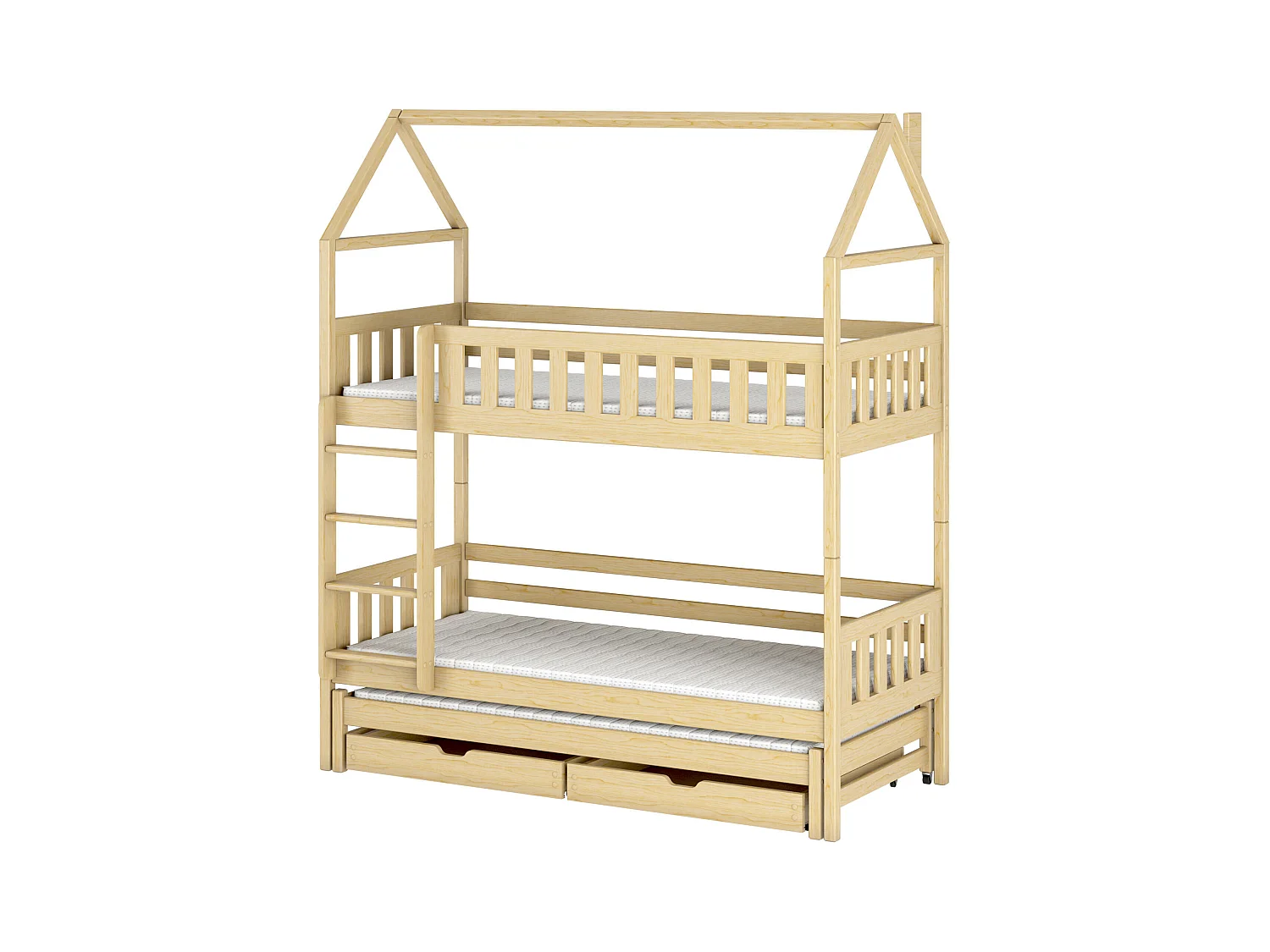 Lit cabane IGA HB005 90x200 cm Beige