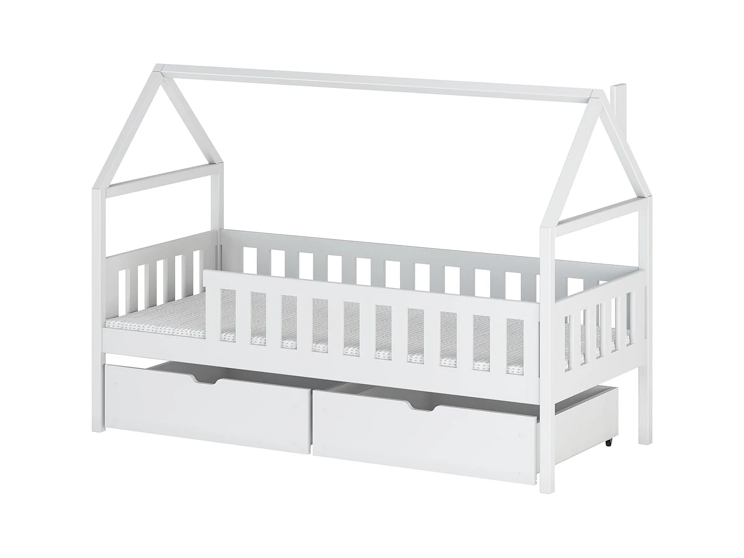 Lit cabane DOMI HB005 90x200 cm Blanc
