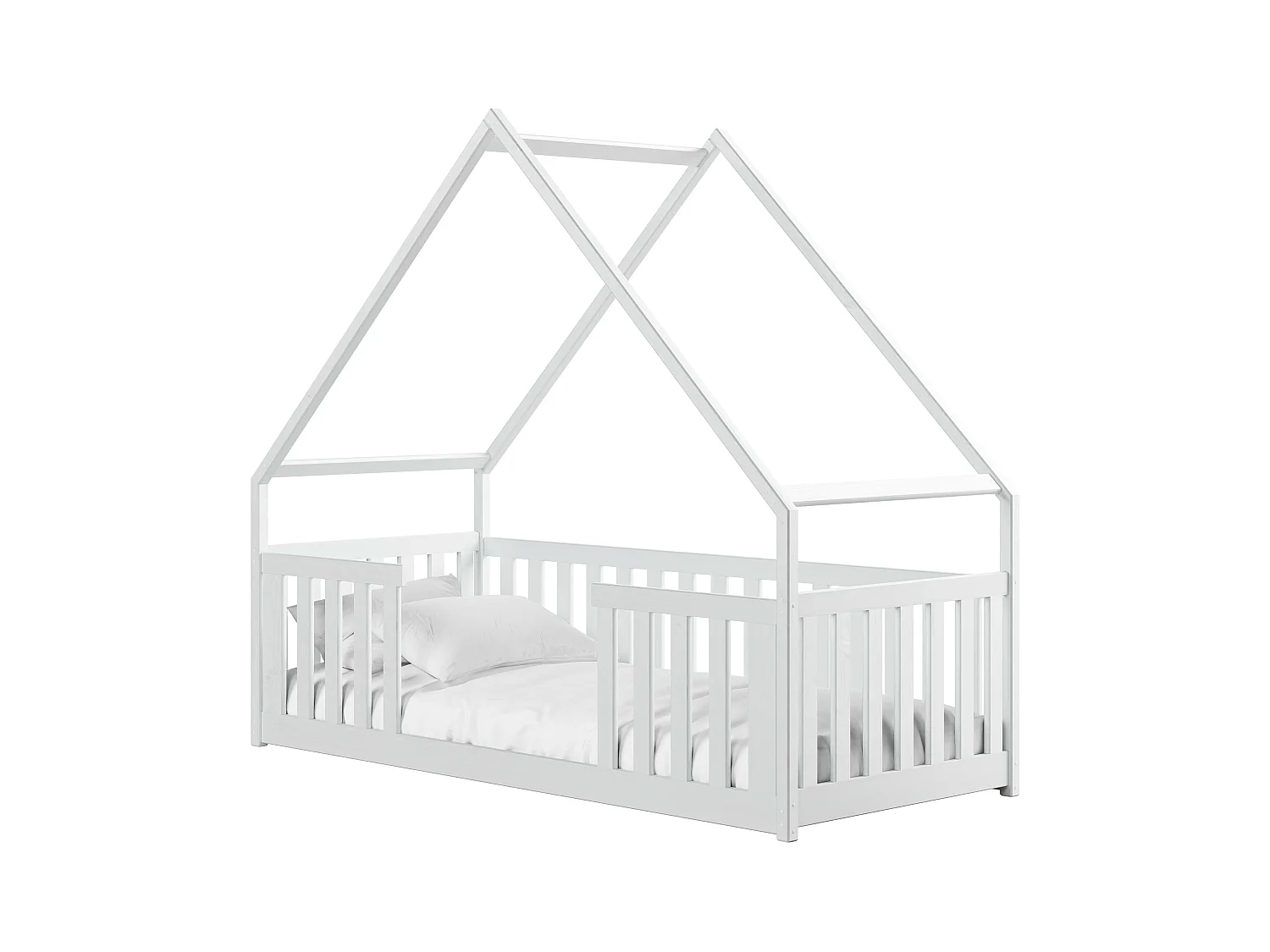 Lit cabane BEE HB004 90x190 cm Blanc