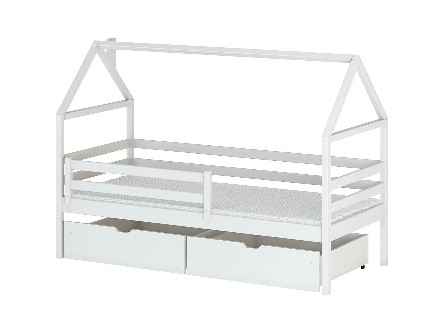 Lit cabane ARON HB004 90x190 cm Blanc
