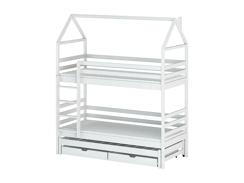 Lit cabane DALIA HB004 90x190 cm Blanc