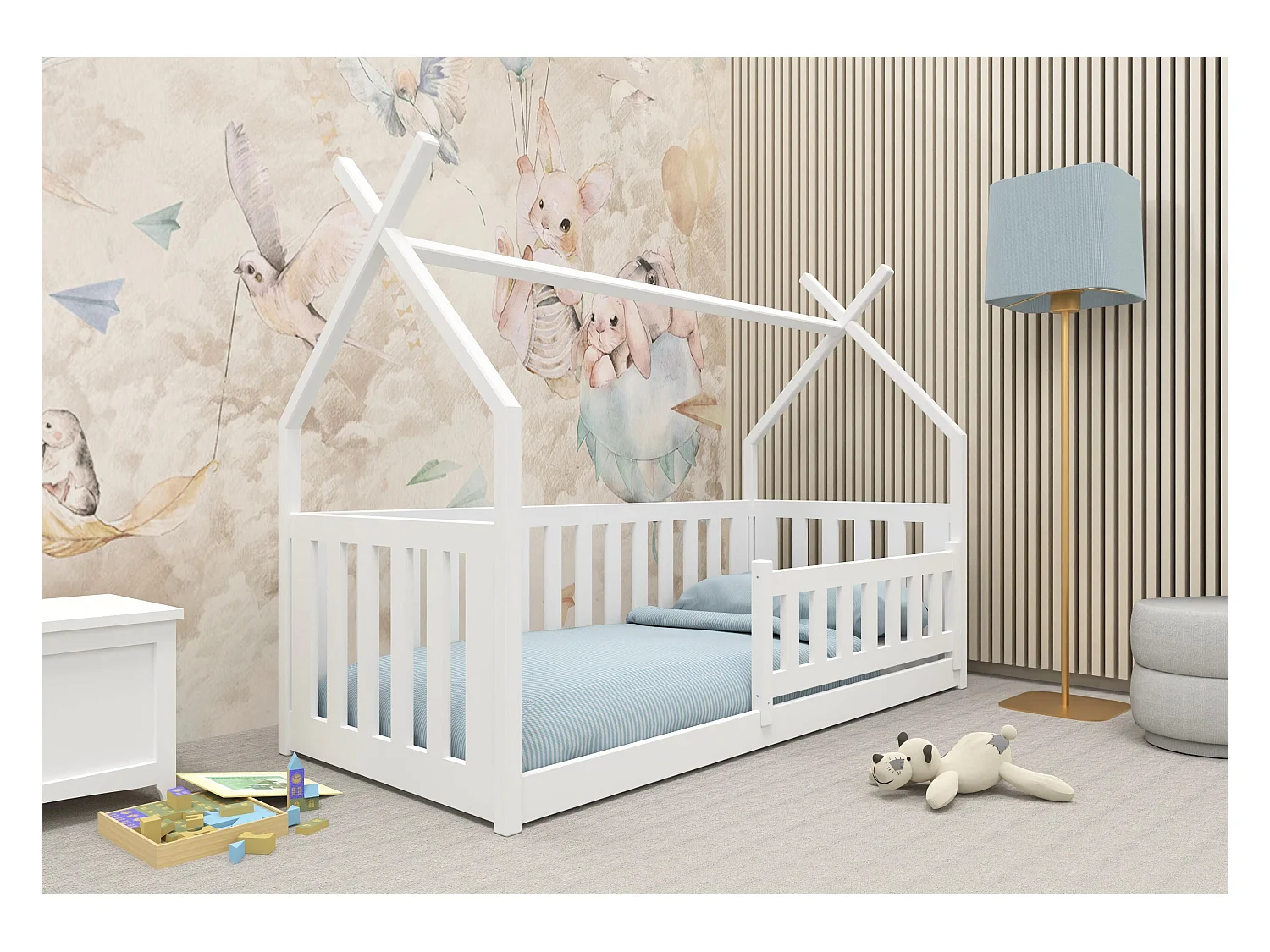 Huisbed BODZIO HB014 80x190 cm Wit