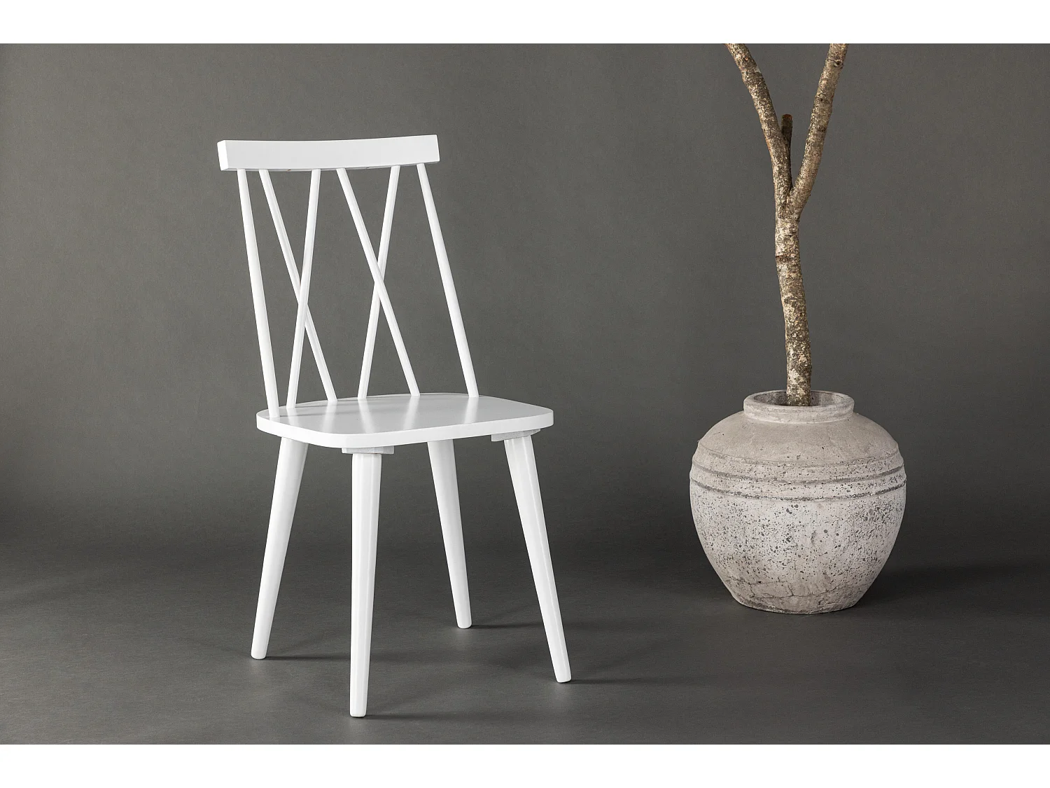 Chaise MARIETTE DRC 1NOS 43x50x88 Blanc