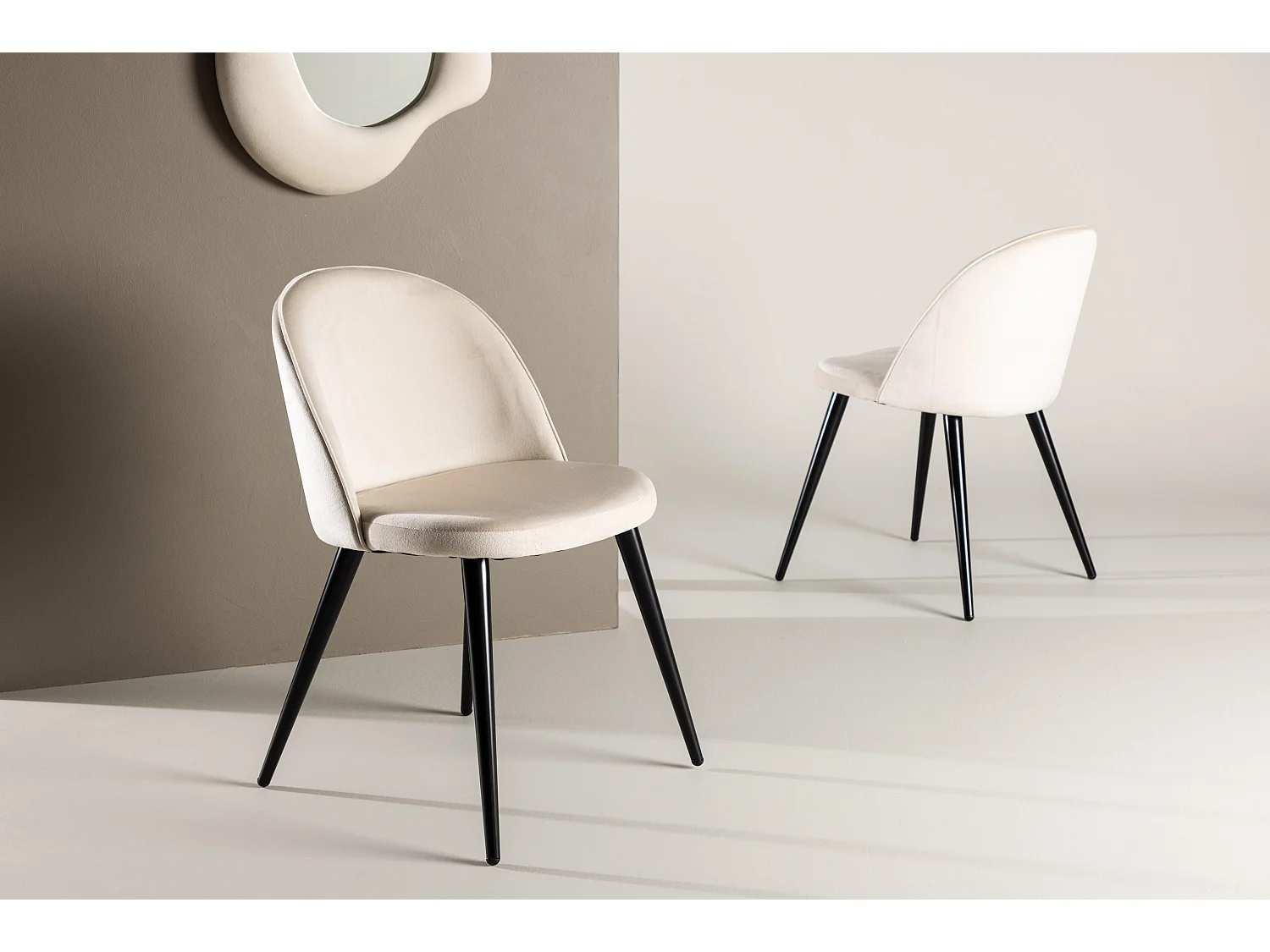 Chaise VELVET DRC 1NOS 50x57x77 Beige